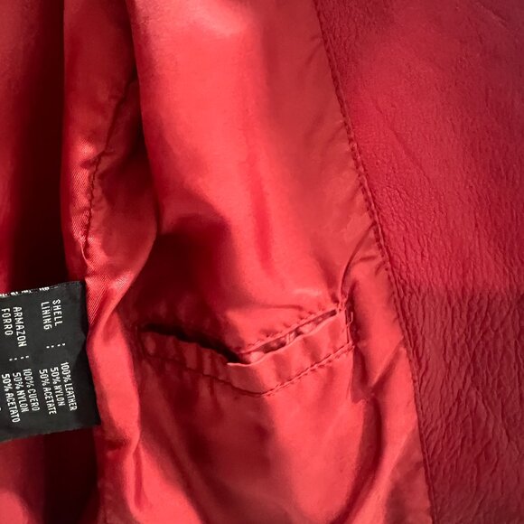 Kenneth Cole Reaction Red Leather Jacket size XS - Picture 11 of 12